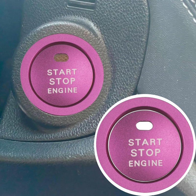 HDUFC 5pcs for Subaru Crosstrek/Impreza 2024 2025, Forester 2025, Legacy Outback 2020-2025, WRX, Ascent Volume Adjustment Knob, Mirror Knob Cover, Start Button Cover/Ring (Rose red) - Image 2